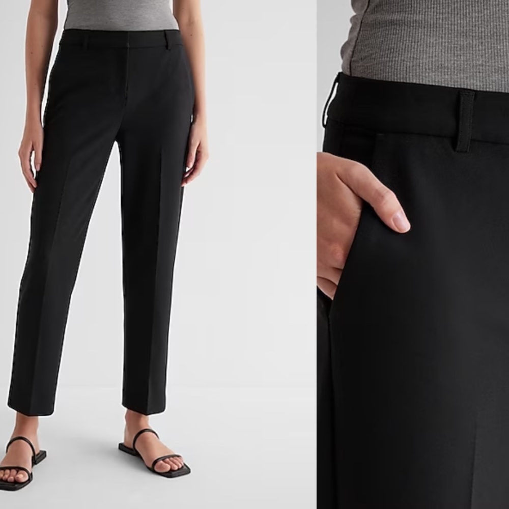 Express Editor Mid Rise Straight Pant 8L